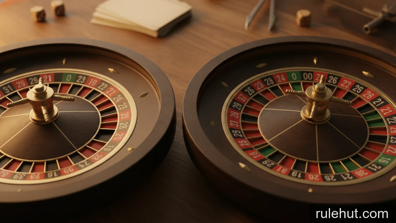 Minh họa: Các loại bánh xe Roulette: Đặc điểm và ảnh hưởng đến luật chơi