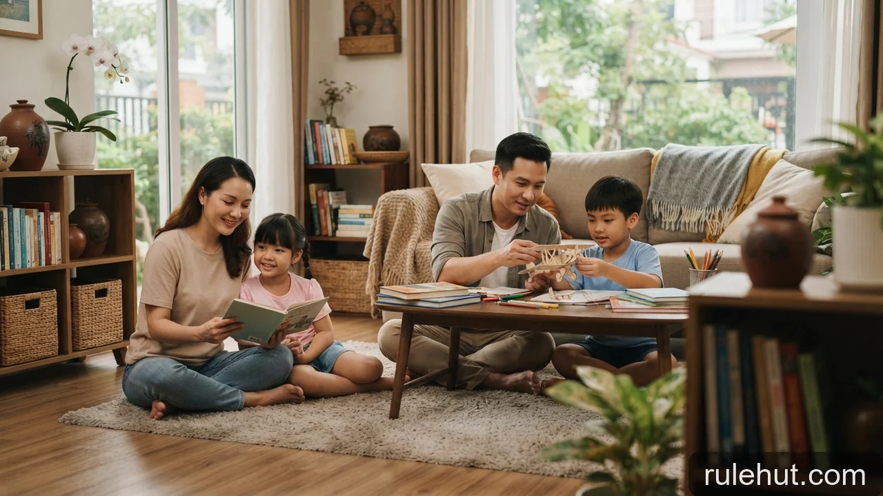 Minh họa: Cách thiết lập quy tắc sinh hoạt số cân bằng cho các thành viên trong gia đình