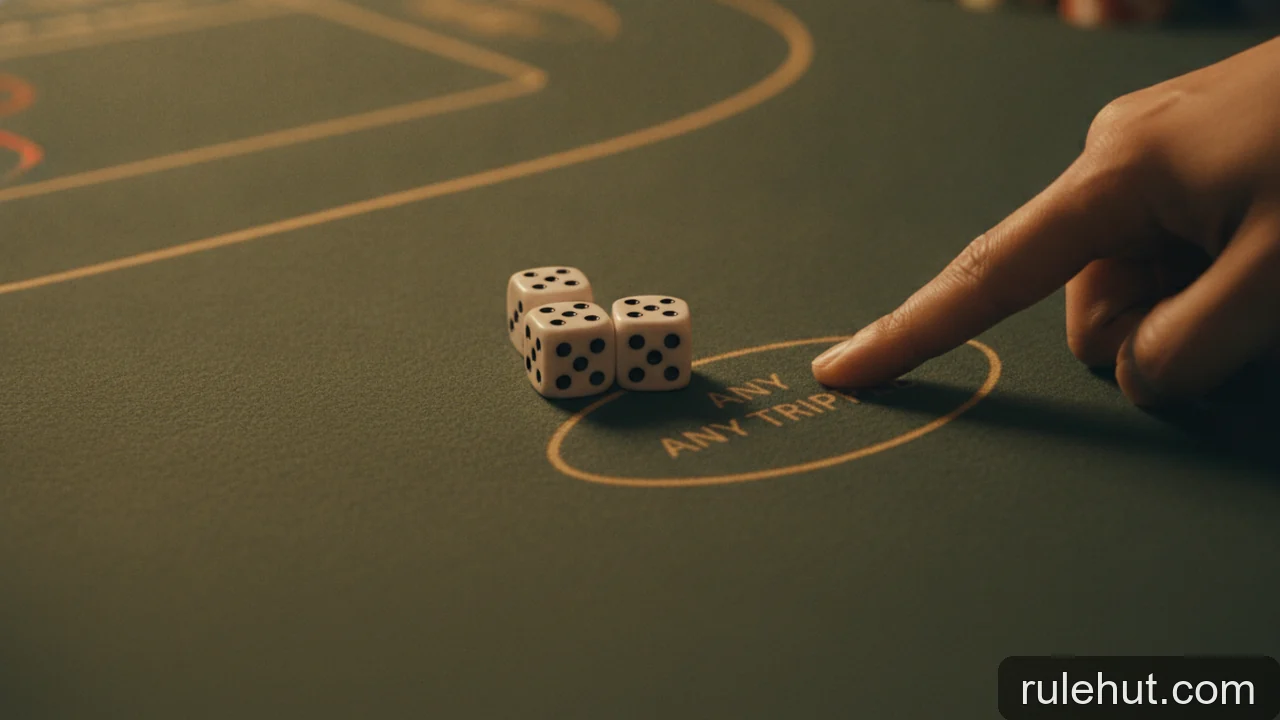 Minh họa: Cược bộ ba bất kỳ trong Sic Bo: Tỷ lệ trả thưởng và ví dụ minh họa