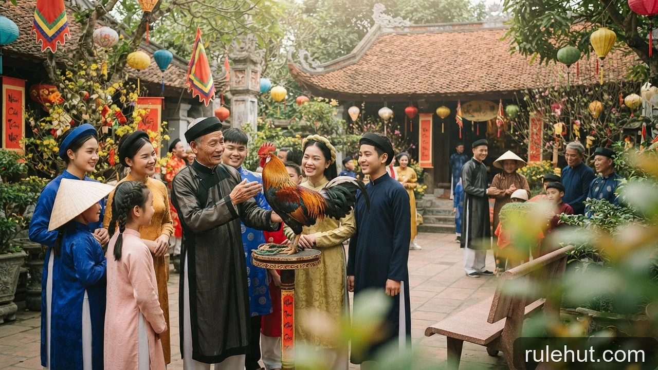 Minh họa cho Đá gà trong lễ hội Việt Nam: văn hóa, pháp lý và phúc lợi động vật