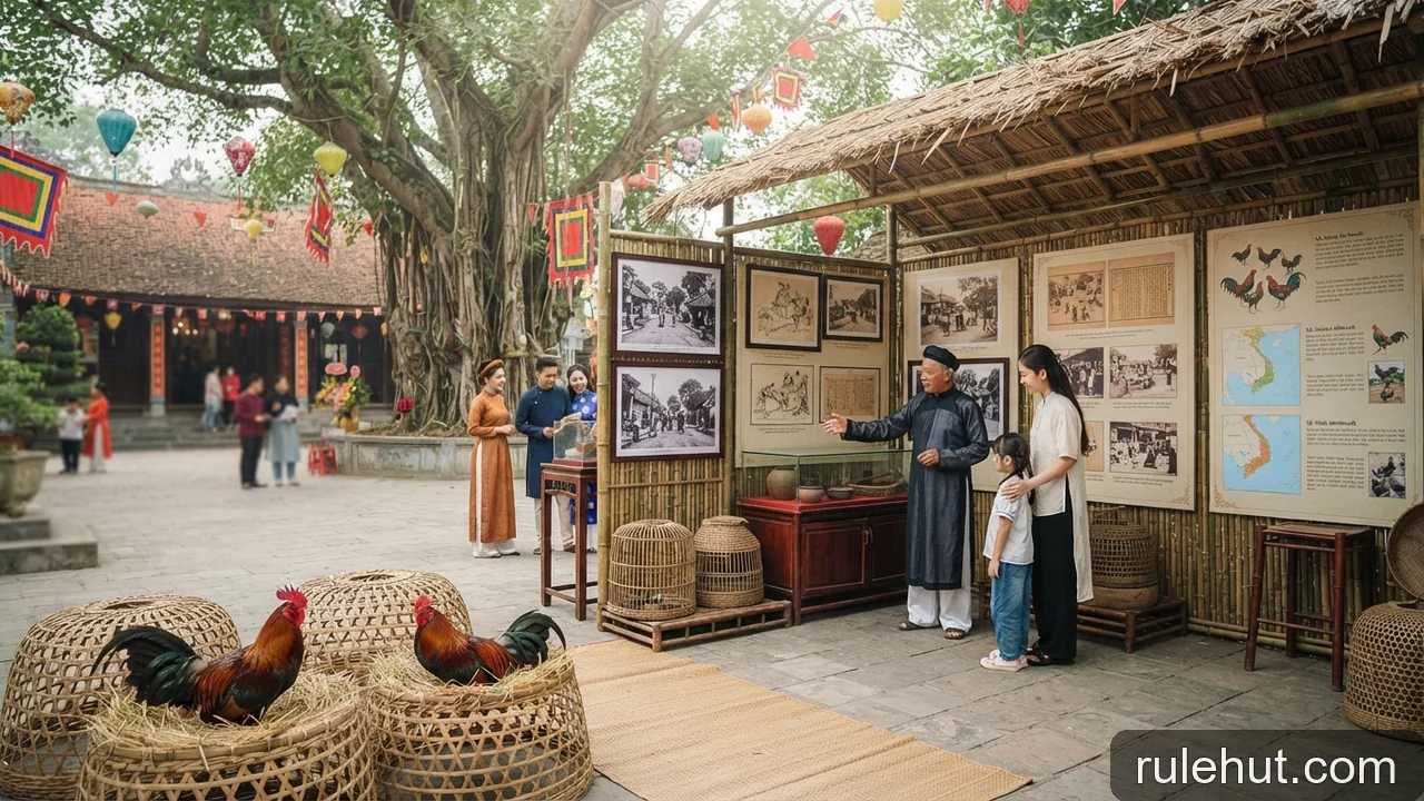 Minh họa cho Đá gà xuất hiện trong tư liệu và lễ hội dân gian như thế nào?