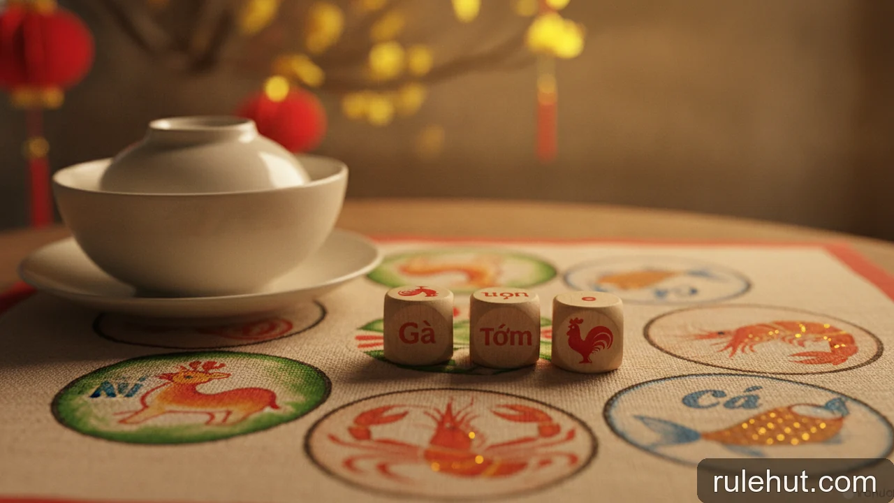 Minh họa: Lịch sử và nguồn gốc của bộ dụng cụ Bầu Cua