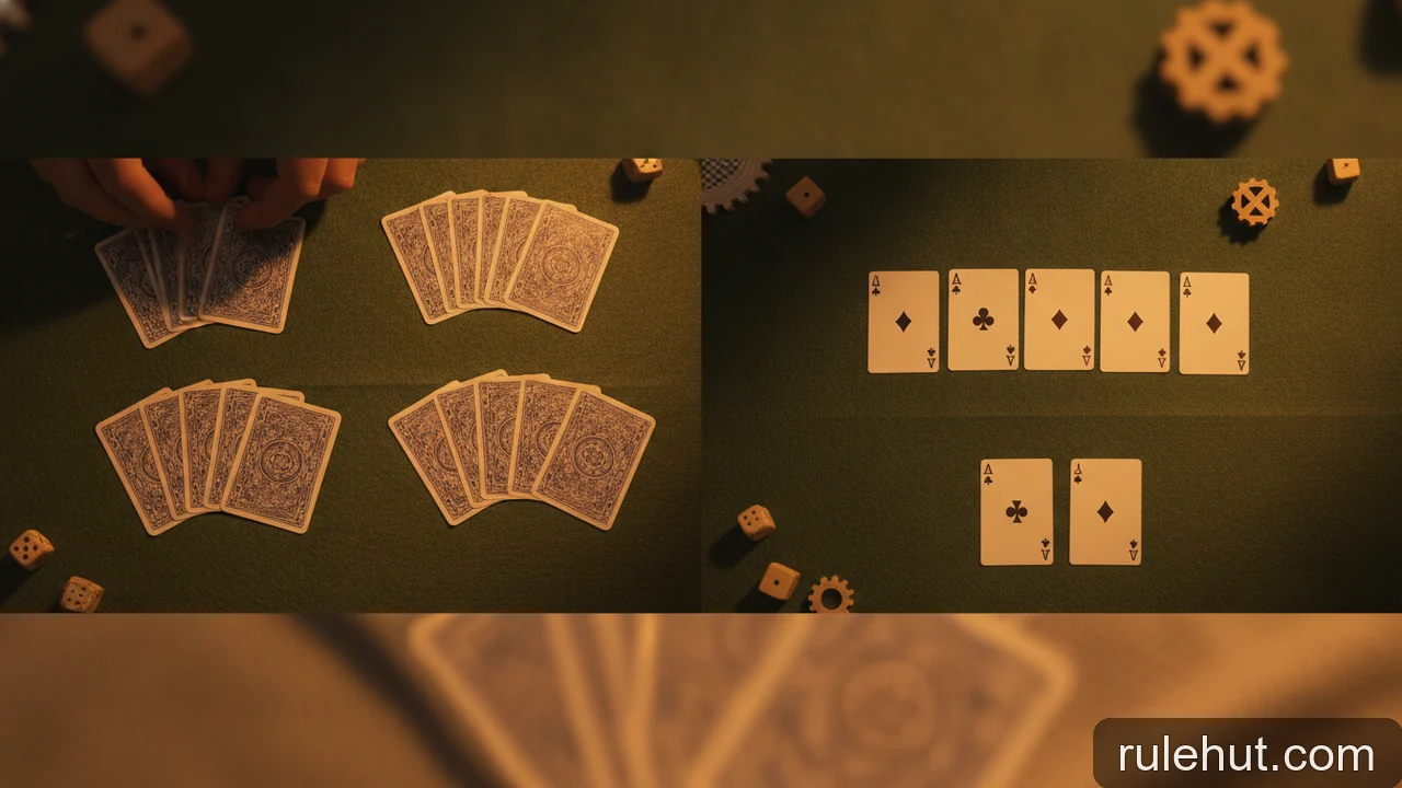Minh họa: Mậu Binh và Poker Texas Hold'em: so sánh độ phức tạp khi xếp bài