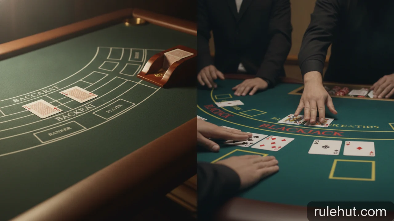 Minh họa: Nên chơi Baccarat hay Blackjack? So sánh nhịp độ và quyết định
