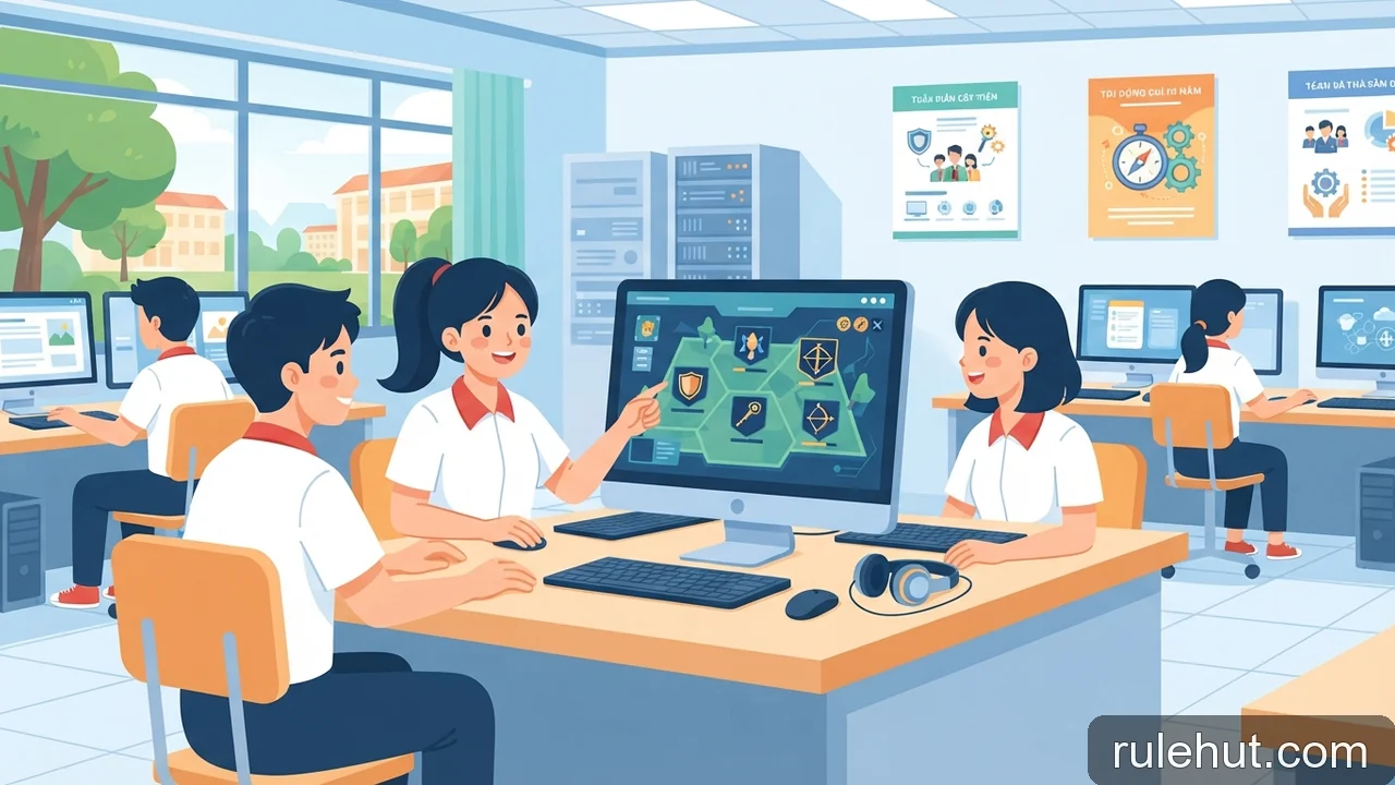 Minh họa: Quy tắc an toàn khi tham gia các giải đấu thể thao điện tử học đường