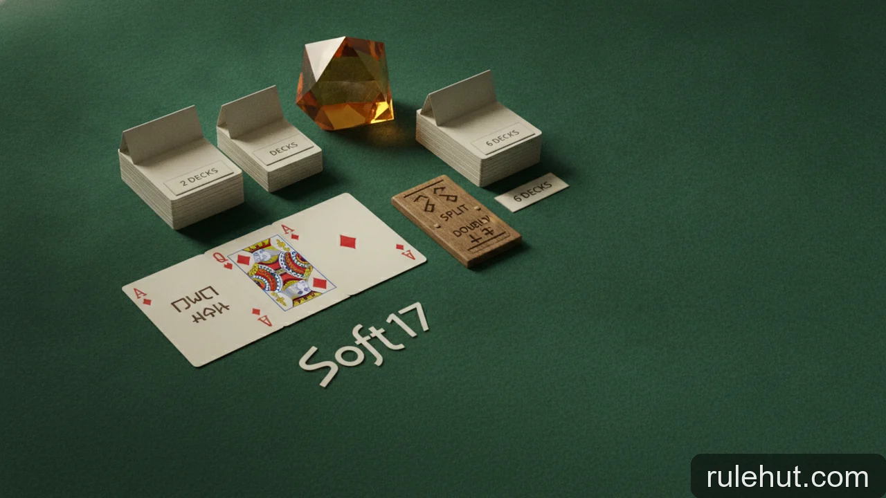 Minh họa: Sự khác biệt về luật bàn Blackjack ảnh hưởng đến quyết định của bạn thế nào?