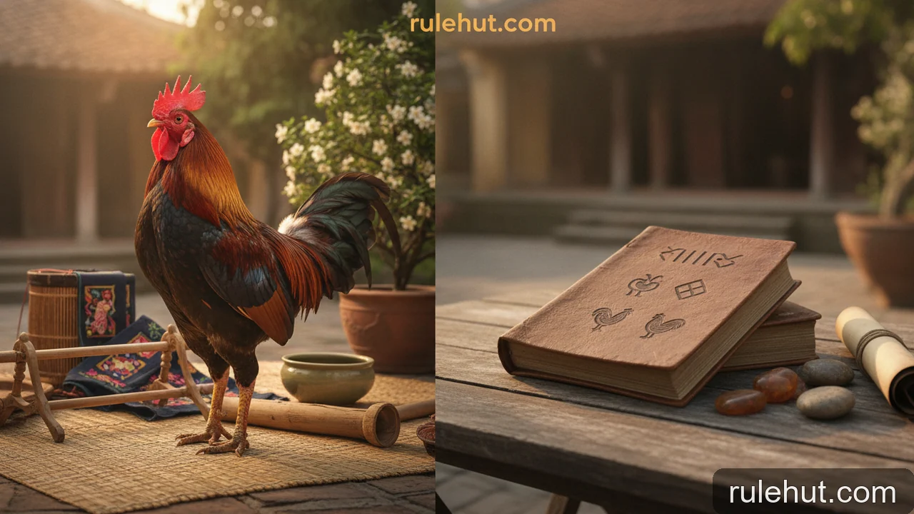 Minh họa: Thuật ngữ chuyên biệt trong đá gà đòn: chạng, hồ, nước khuya và các khái niệm khác