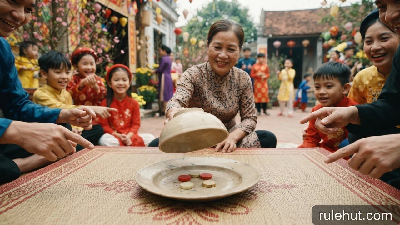 Minh họa cho Xóc đĩa được mô tả ra sao trong văn hóa trò chơi dân gian?